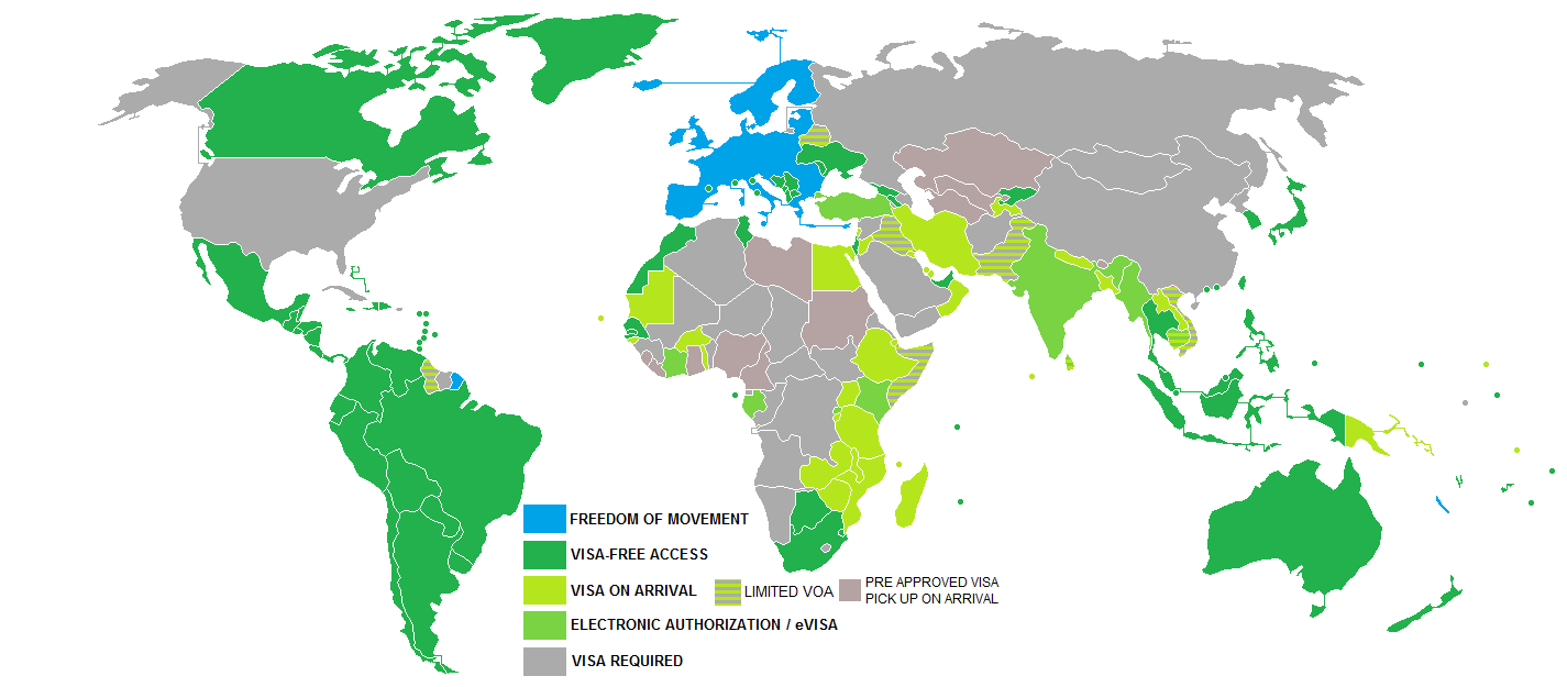 Visa requirements for Polish citizens Kafa Bi D nya