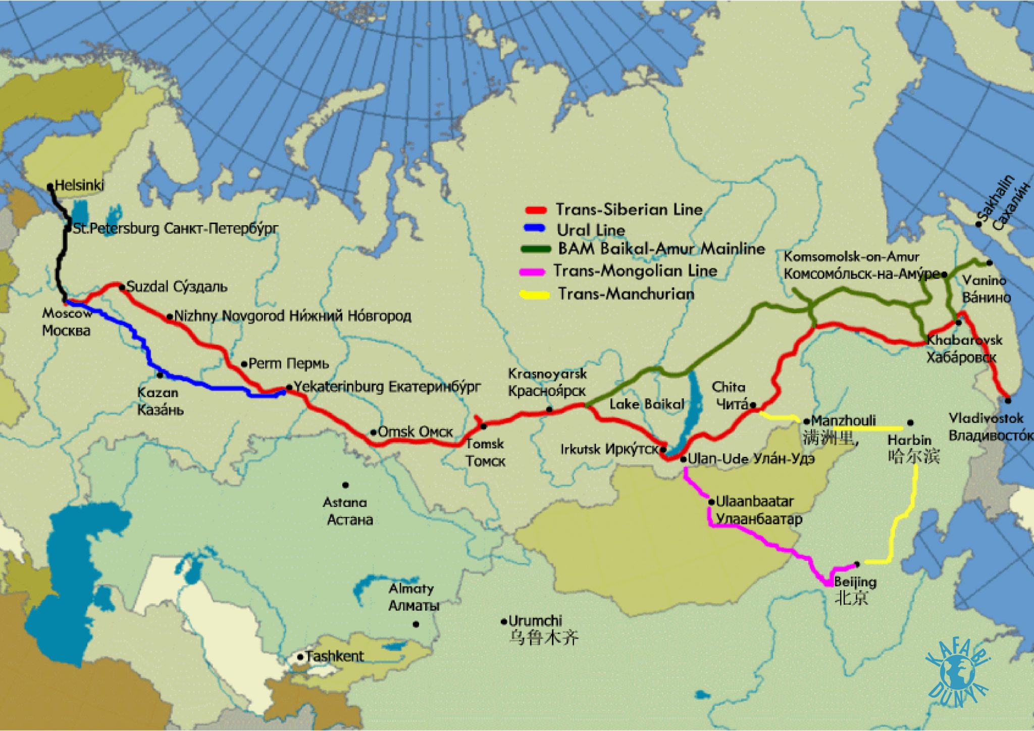 Где находится транссибирская магистраль